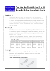 PDF 1 column layout